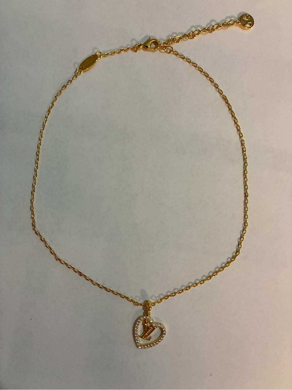 18K Gold Plated Heart Crystal Pendant
